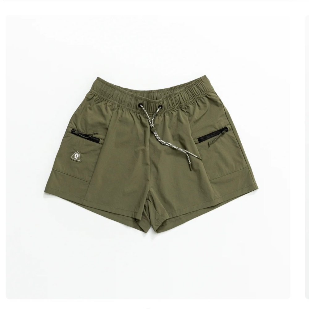 Bearded Goat Women’s Athletic Shorts, Army Green, S